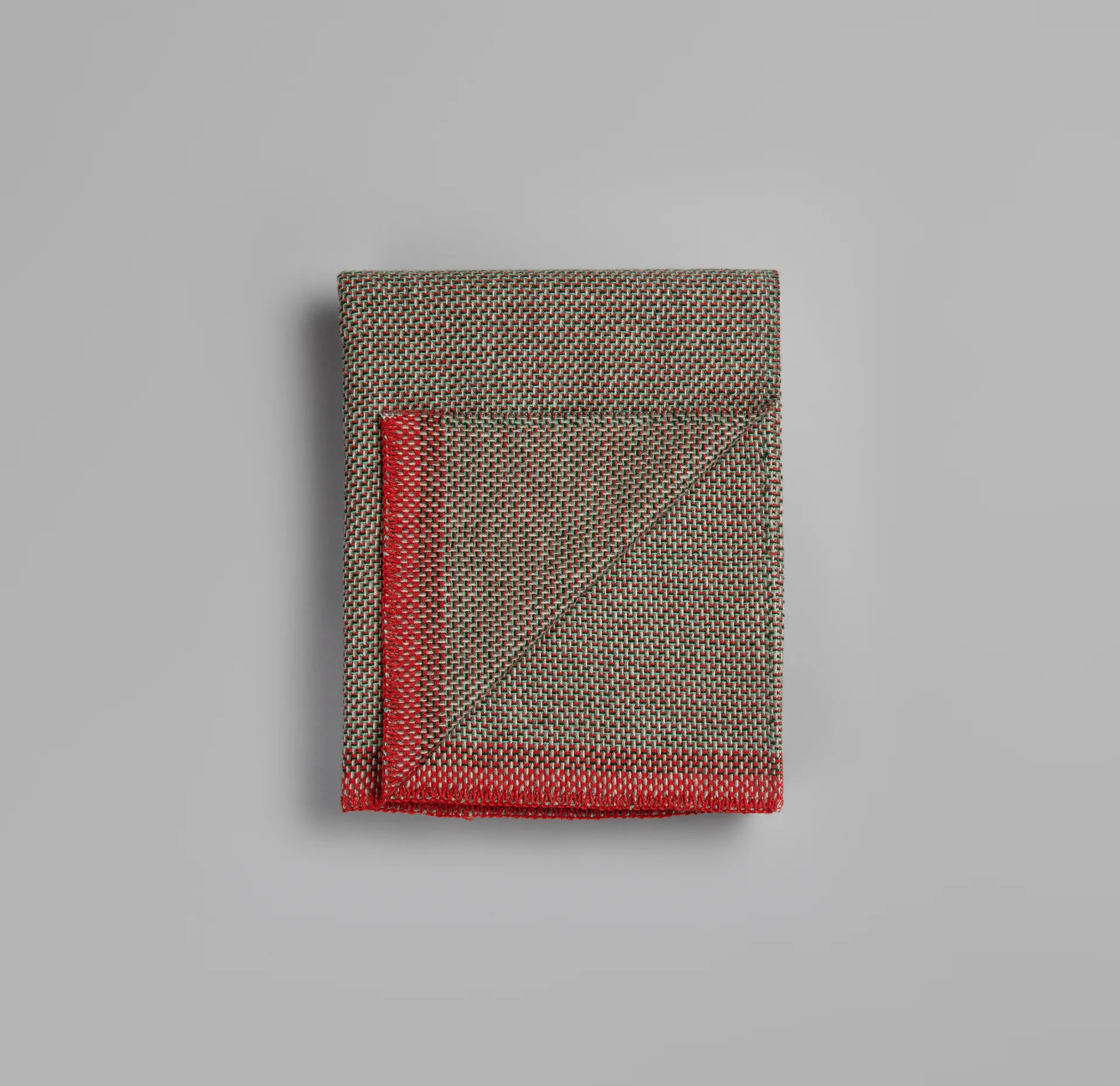 Una tæppe 150x200 cm, Green-red Røros Tweed