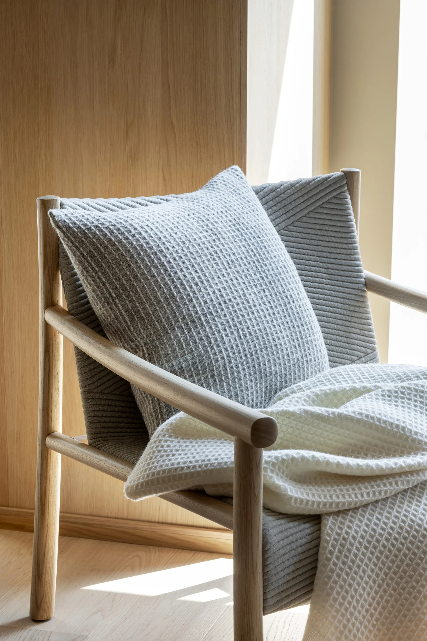 Vega plaid 150x210 cm, Natural Røros Tweed