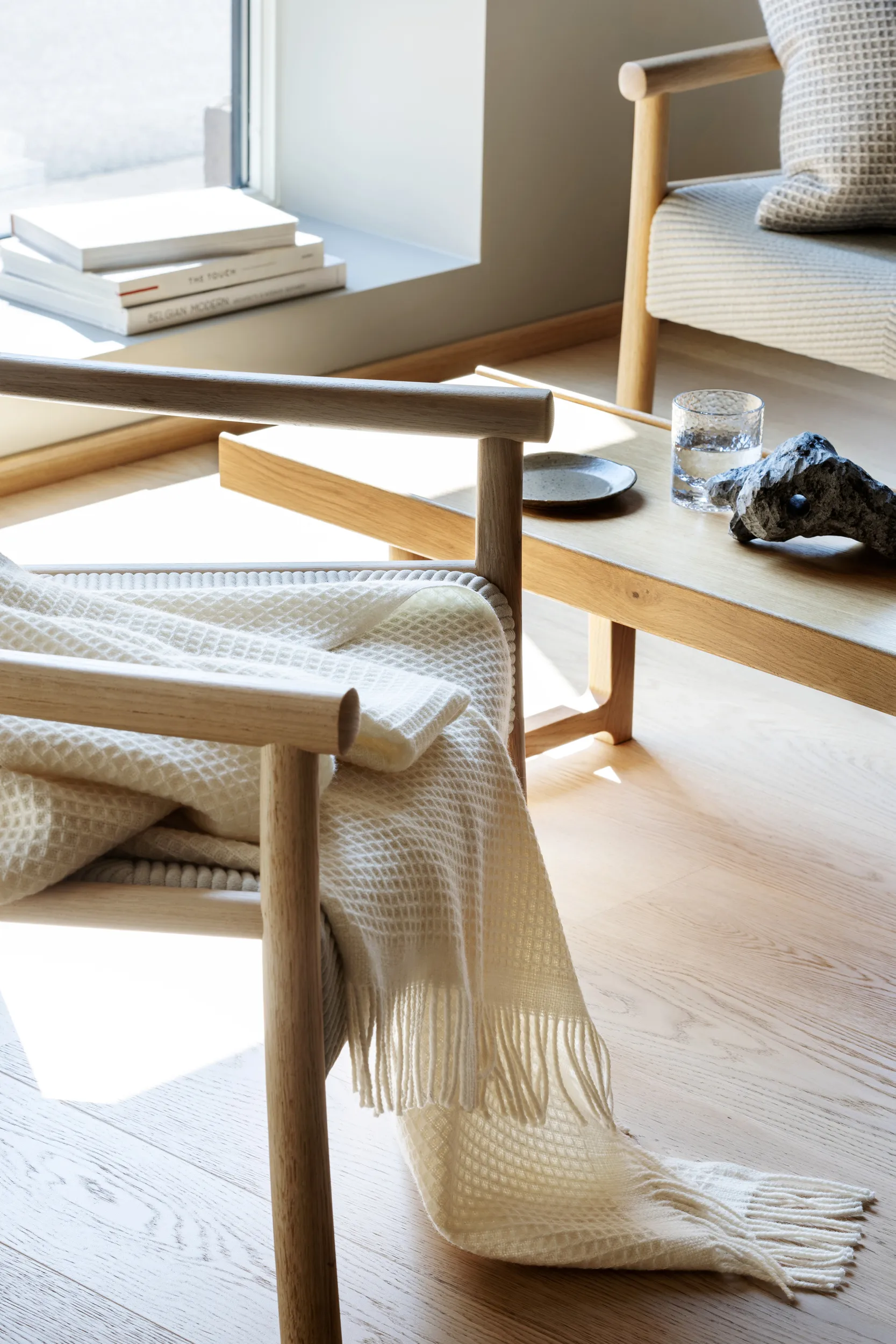 Vega plaid 150x210 cm, Natural Røros Tweed