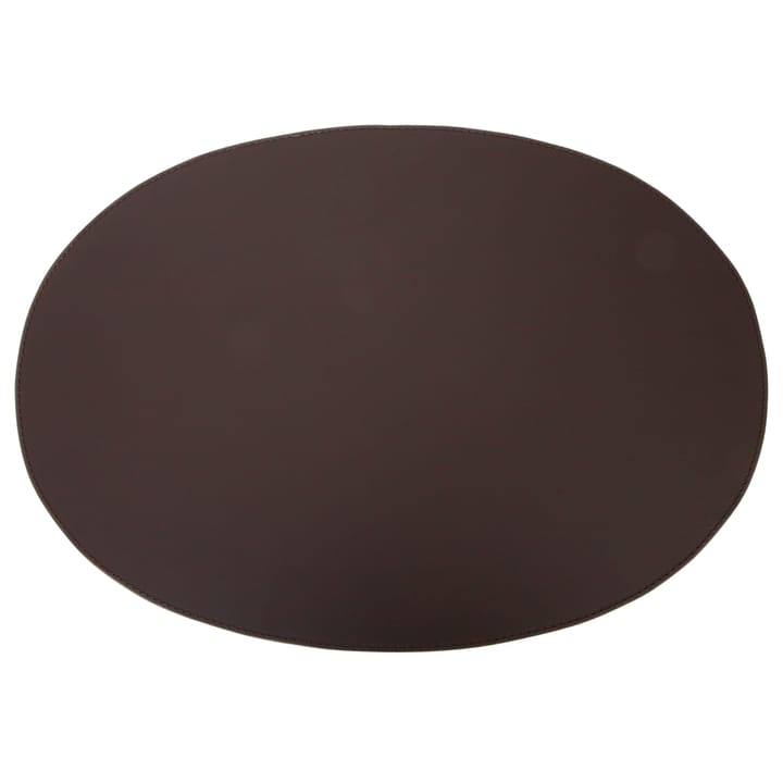 Ørskov dækkeserviet læder oval 47x34 cm - Chocolate - Ørskov