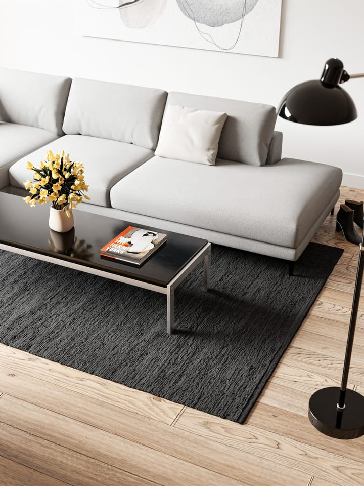 Cotton måtte 140x200 cm, Charcoal Rug Solid