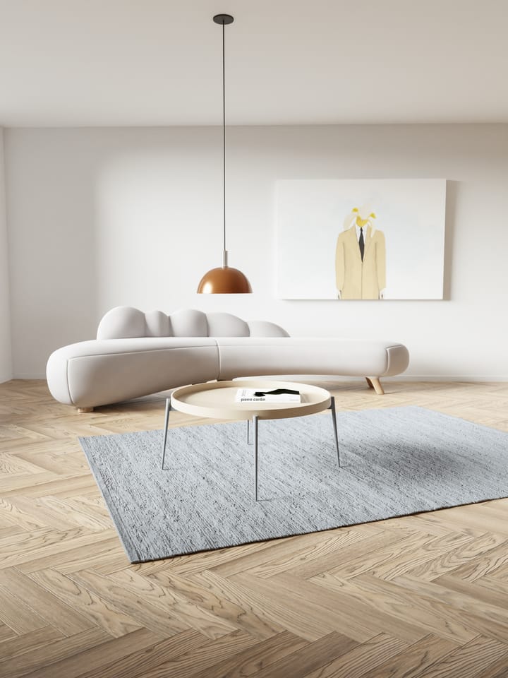Cotton måtte 140x200 cm, light grey (lysegrå) Rug Solid