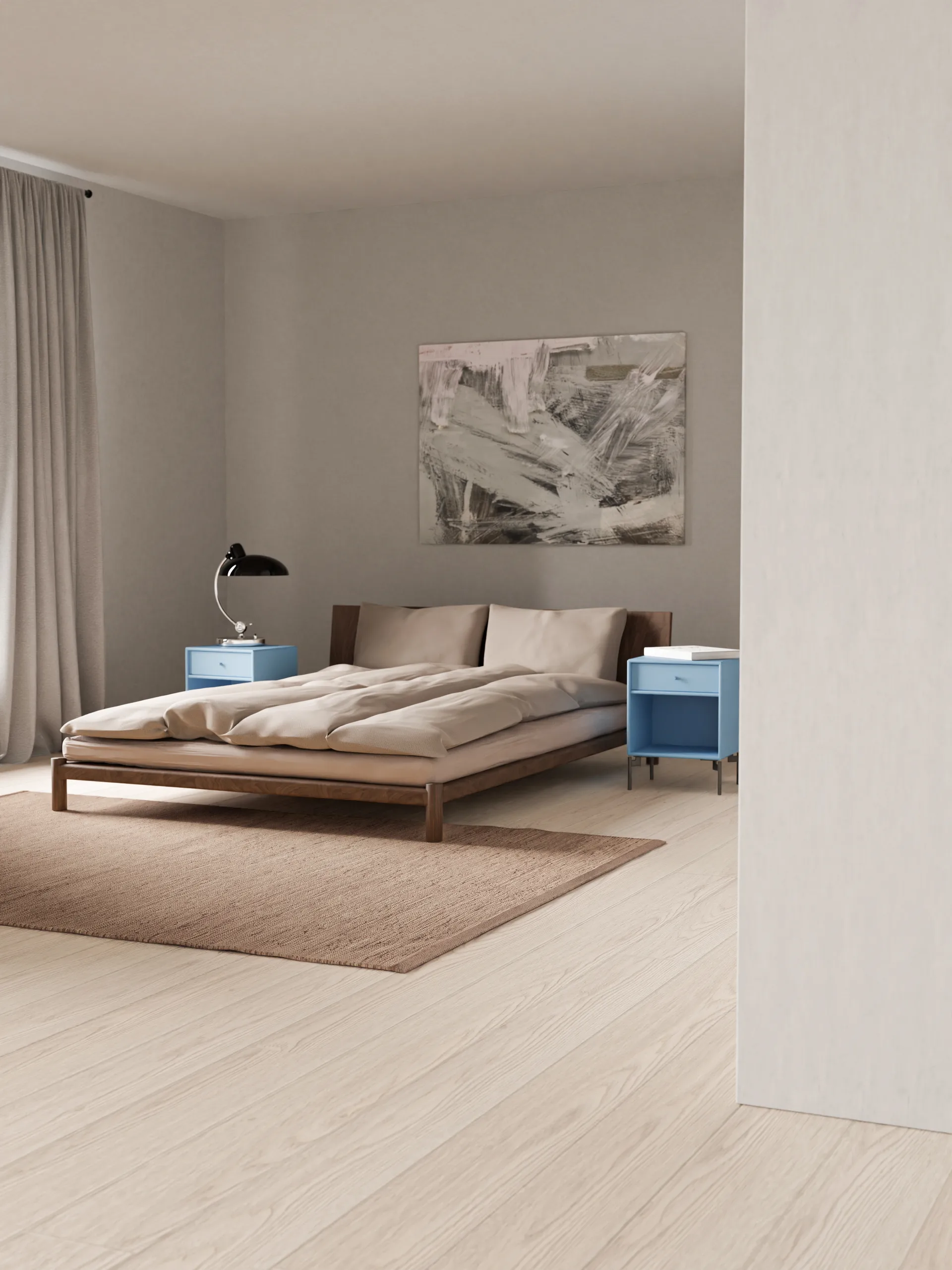 Cotton måtte 140x200 cm, Nougat Rug Solid