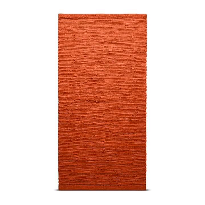 Cotton måtte 140x200 cm - Solar orange (orange) - Rug Solid