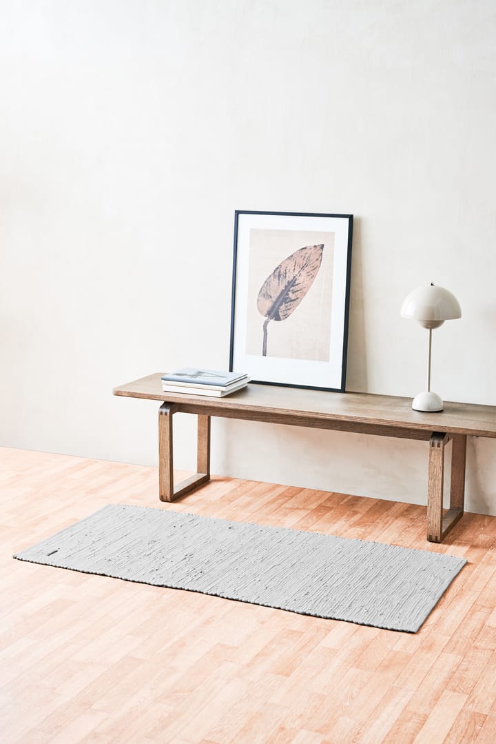 Cotton måtte 60x90 cm, light grey (lysegrå) Rug Solid