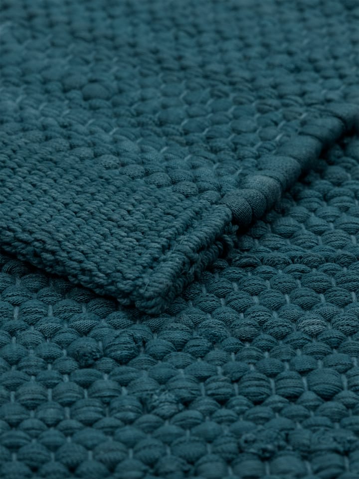 Cotton måtte 60x90 cm, Petroleum (petroleumsblå) Rug Solid