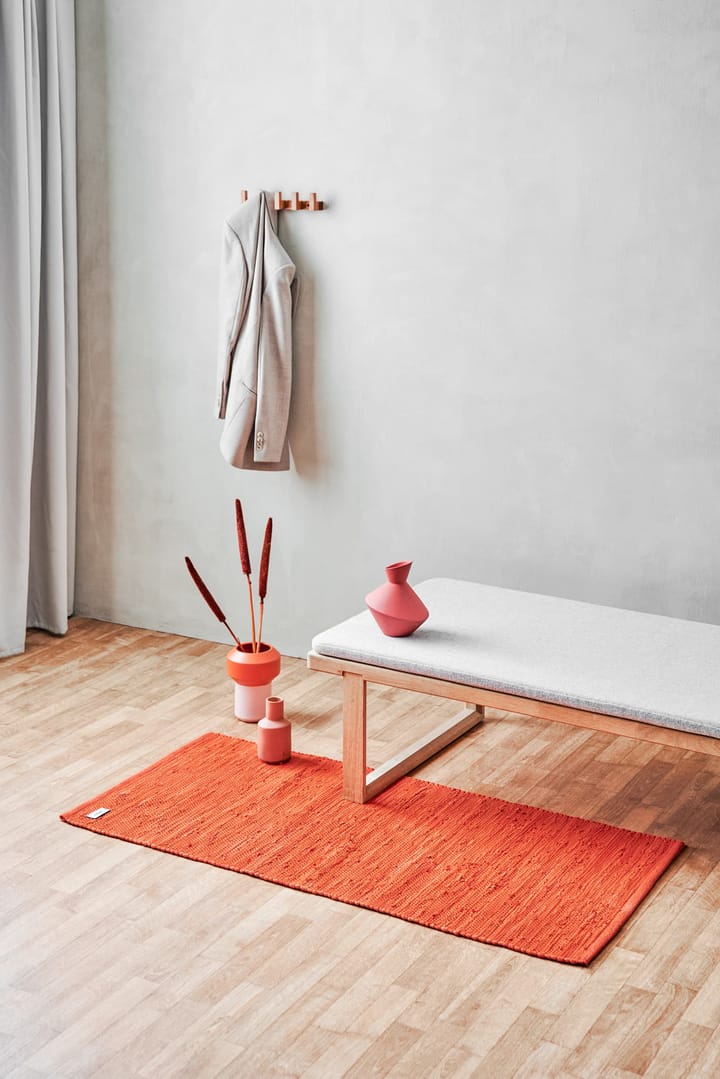 Cotton måtte 65x135 cm, Solar orange (orange) Rug Solid