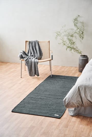Cotton måtte 65x135 cm - Steel grey (grå) - Rug Solid