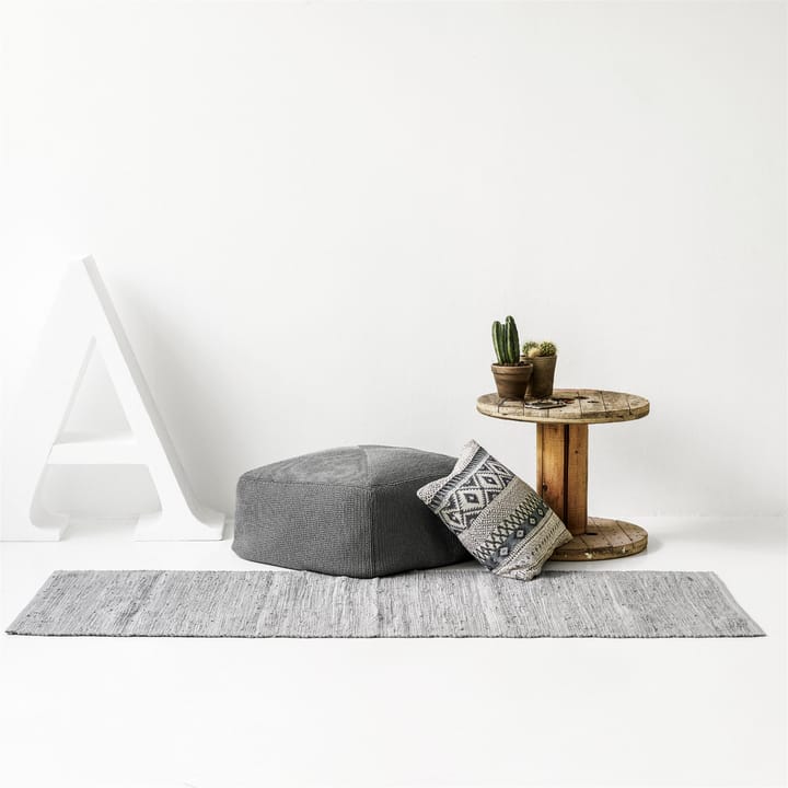 Cotton måtte 75x200 cm, light grey (lysegrå) Rug Solid