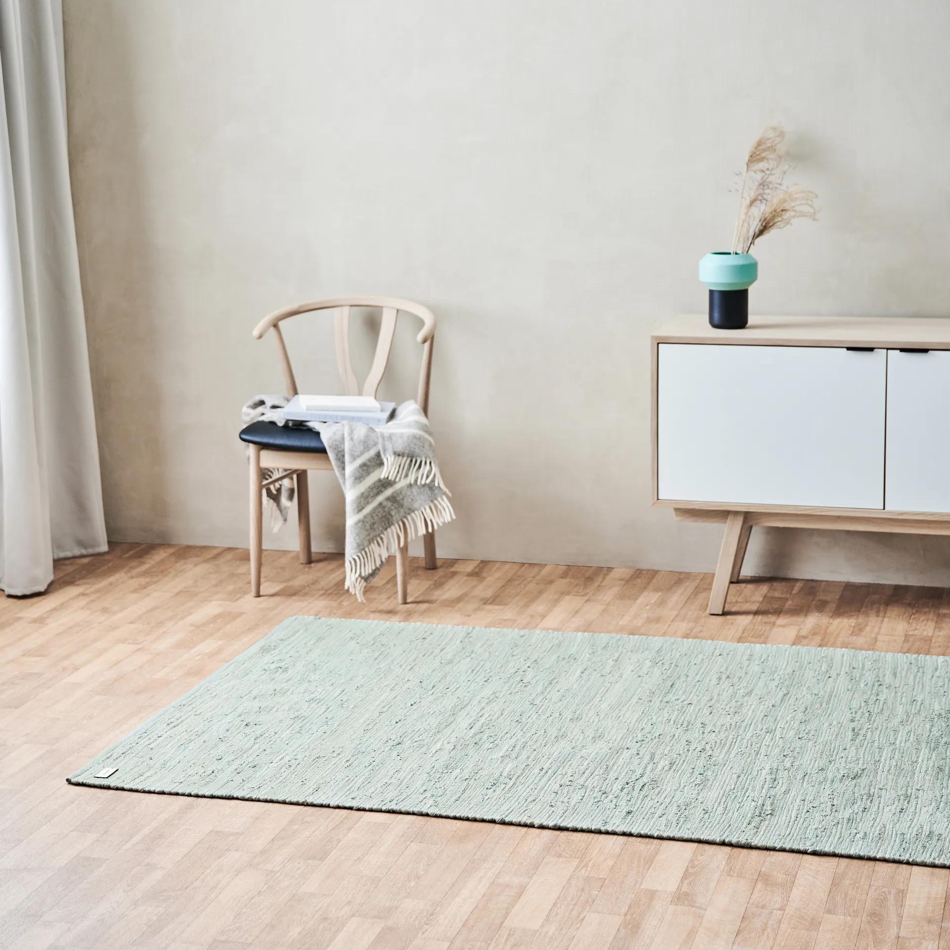Cotton måtte 75x200 cm, Mint Rug Solid