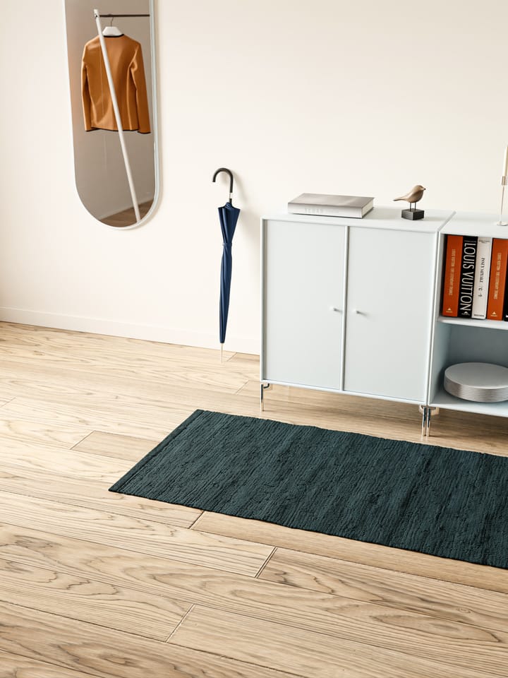 Cotton måtte 75x200 cm, Petroleum (petroleumsblå) Rug Solid