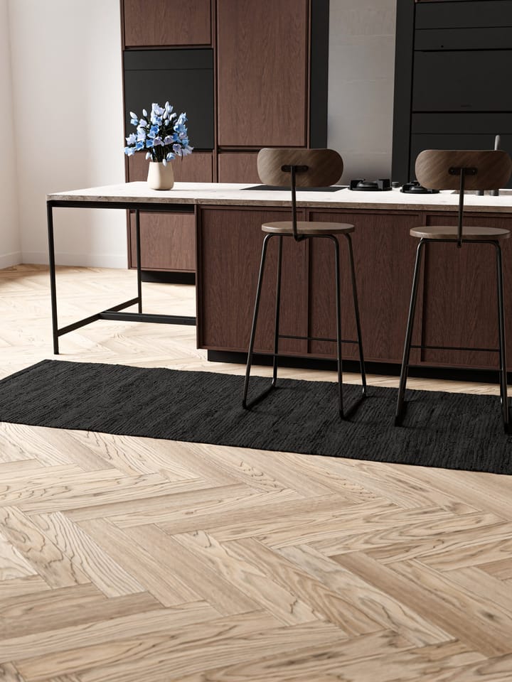 Cotton måtte 75x300 cm, Charcoal Rug Solid