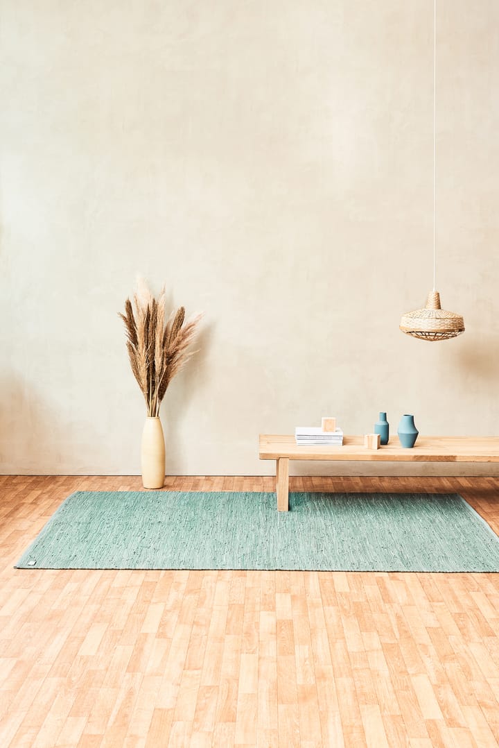 Cotton måtte 75x300 cm, Dusty jade (mint) Rug Solid