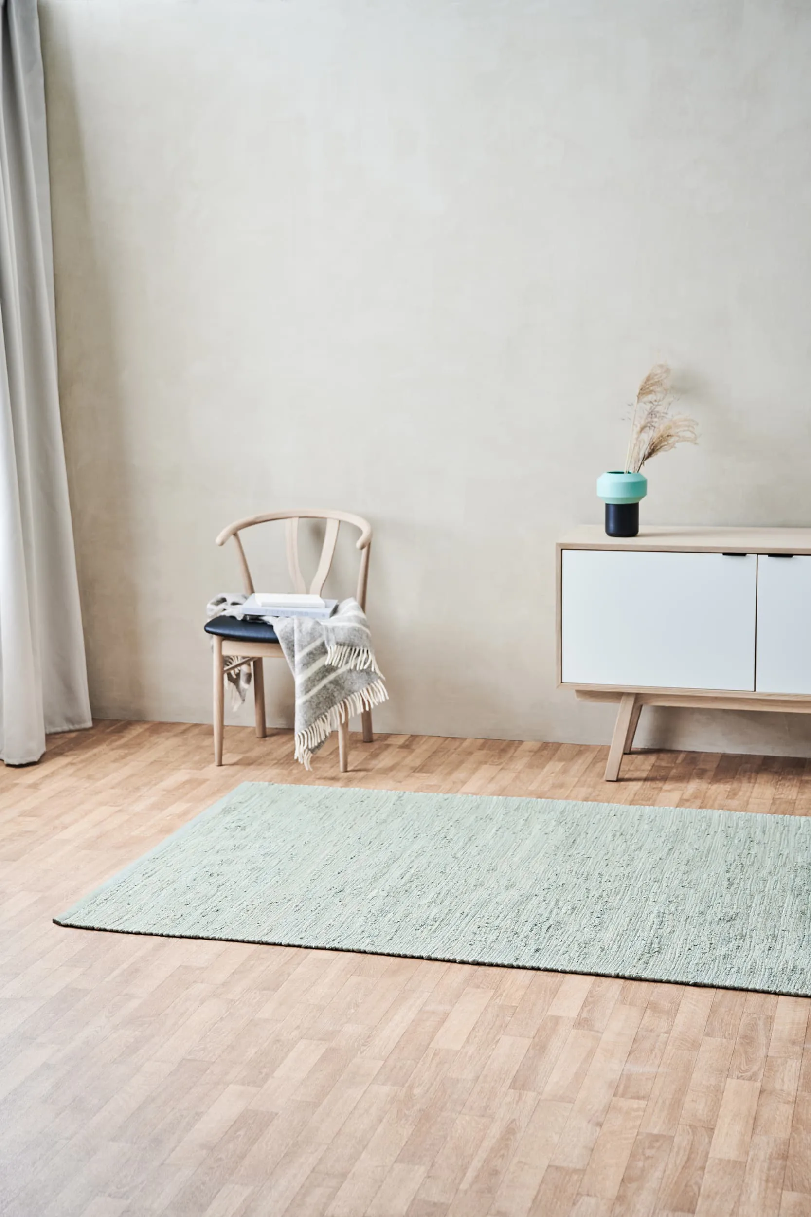 Cotton måtte 75x300 cm, Mint Rug Solid