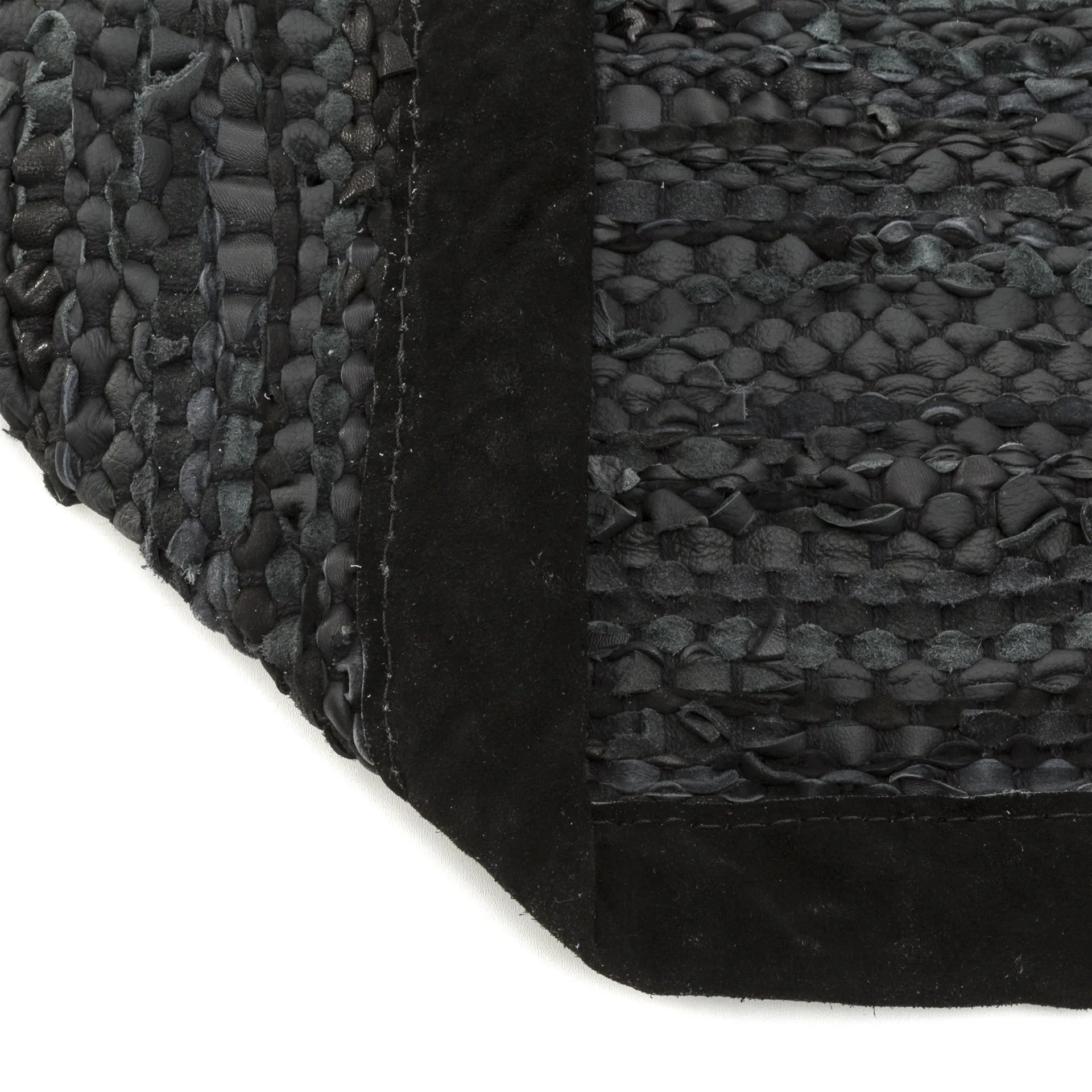 Leather måtte 140x200 cm, black (sort) Rug Solid