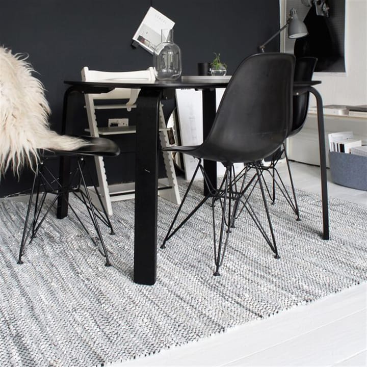 Leather måtte 140x200 cm, light grey (lysegrå) Rug Solid