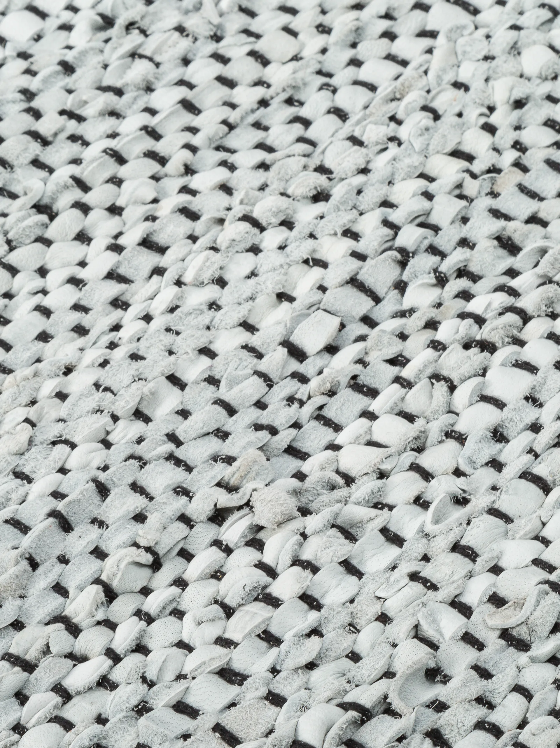 Leather måtte 170x240 cm, light grey (lysegrå) Rug Solid