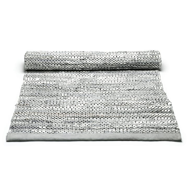 Leather måtte 170x240 cm, light grey (lysegrå) Rug Solid