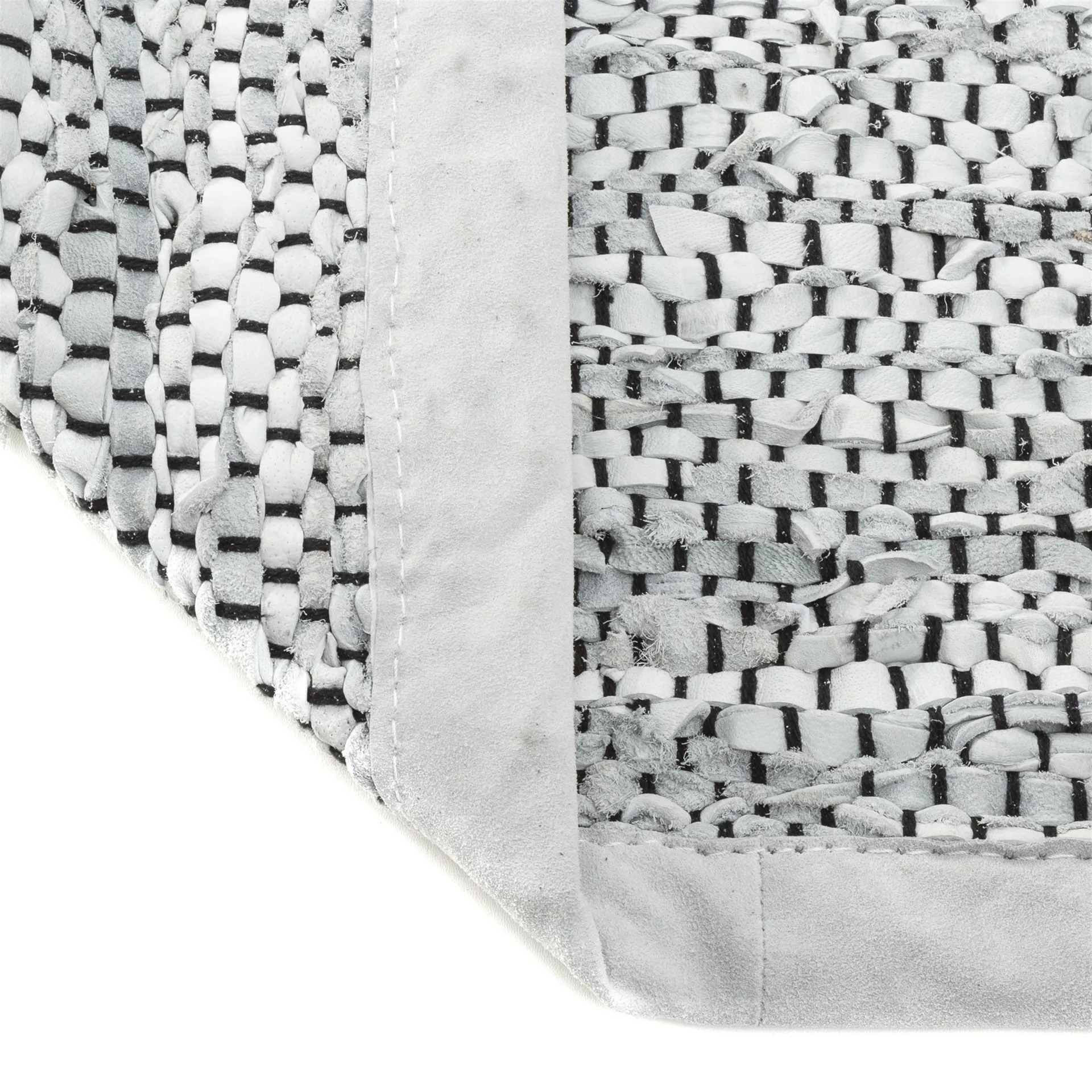 Leather måtte 170x240 cm, light grey (lysegrå) Rug Solid