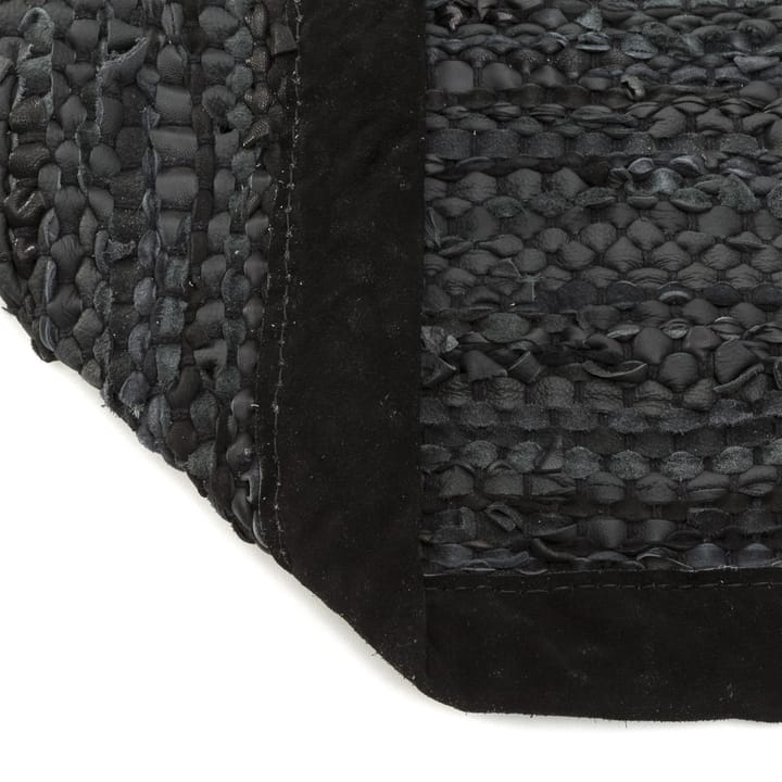 Leather måtte 200x300 cm - black (sort) - Rug Solid