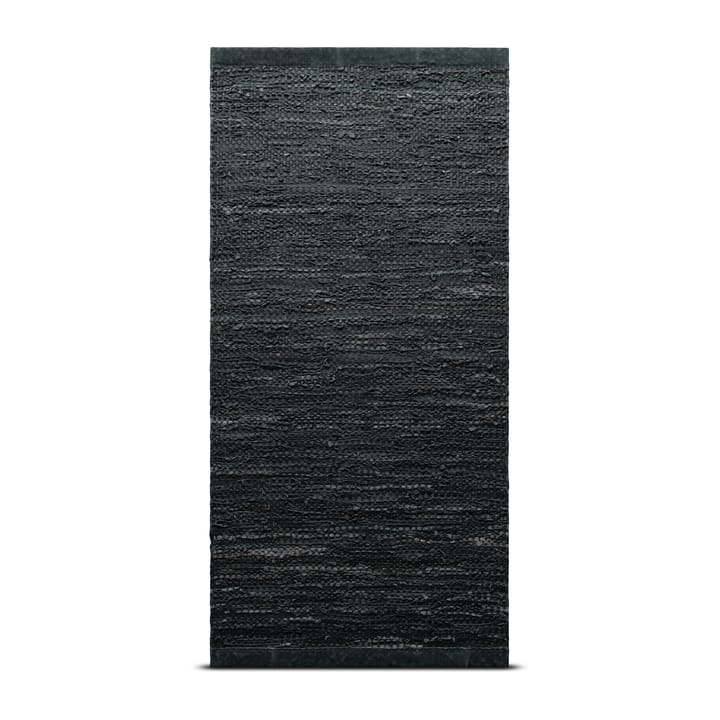 Leather måtte 200x300 cm - dark grey (mørkegrå) - Rug Solid