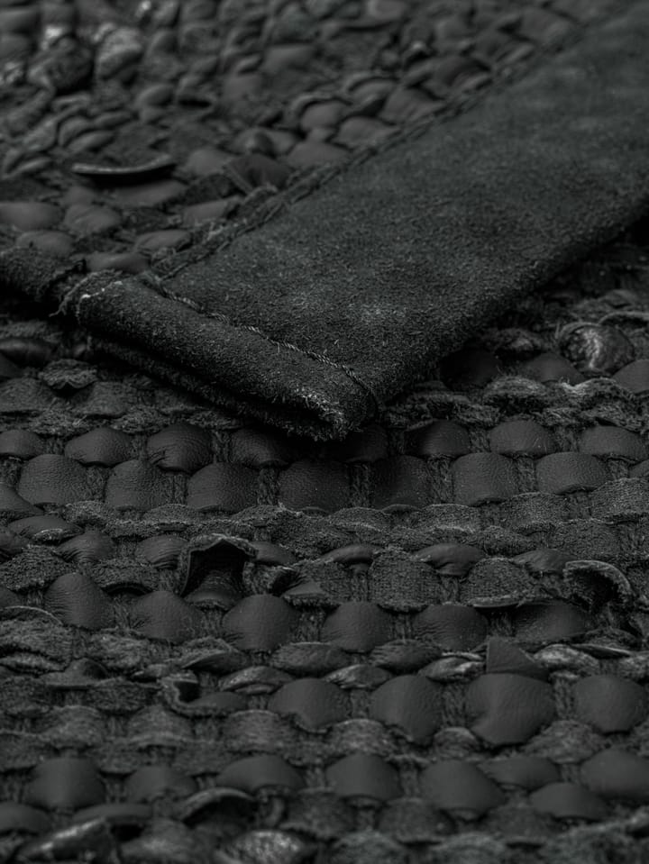Leather måtte 200x300 cm, dark grey (mørkegrå) Rug Solid