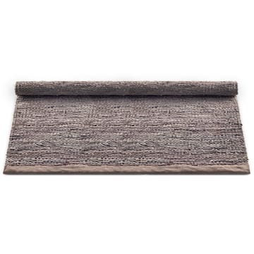 Leather måtte 200x300 cm - Wood (brun) - Rug Solid
