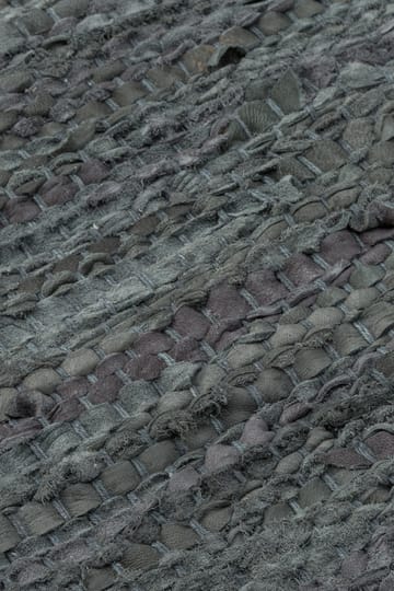 Leather måtte 60x90 cm - dark grey (mørkegrå) - Rug Solid