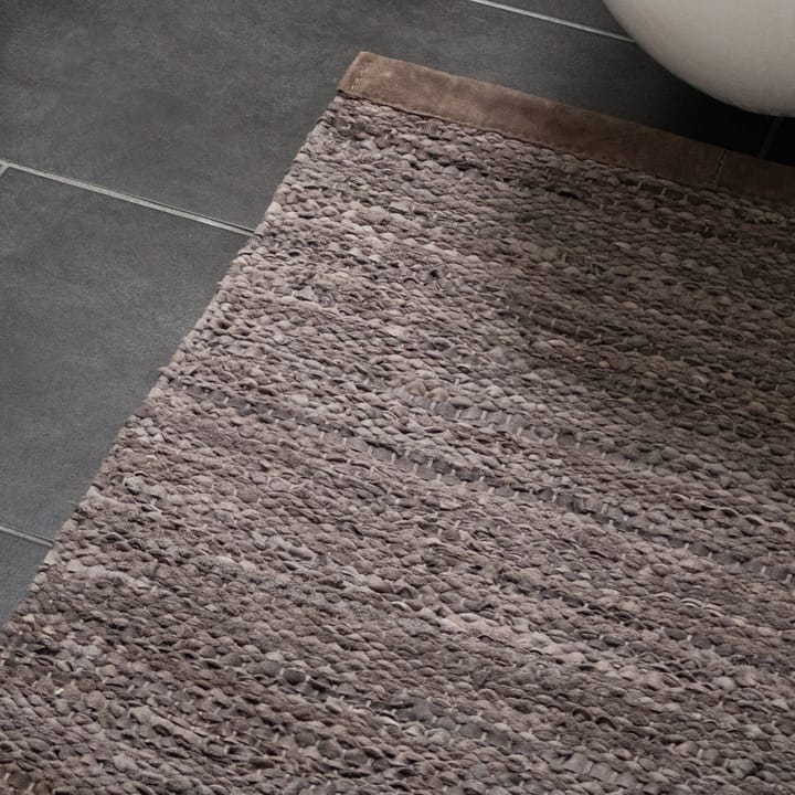 Leather måtte 60x90 cm, Wood (brun) Rug Solid