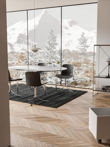 Leather måtte 65x135 cm - black (sort) - Rug Solid