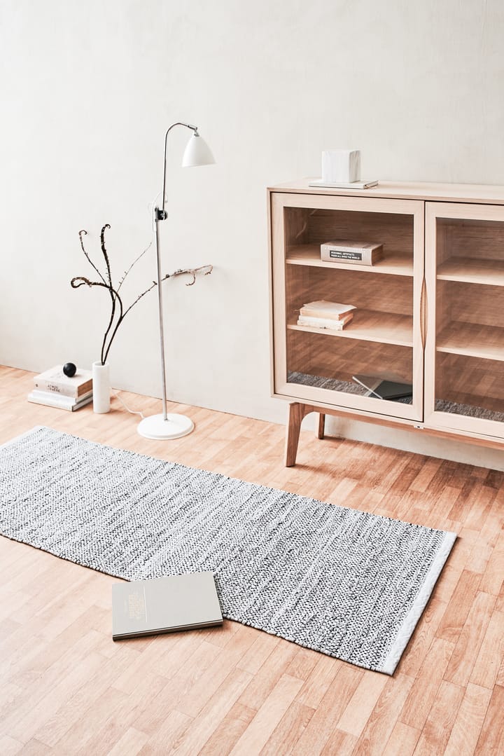 Leather måtte 65x135 cm, light grey (lysegrå) Rug Solid