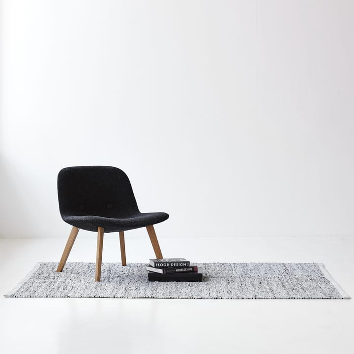 Leather måtte 65x135 cm, light grey (lysegrå) Rug Solid