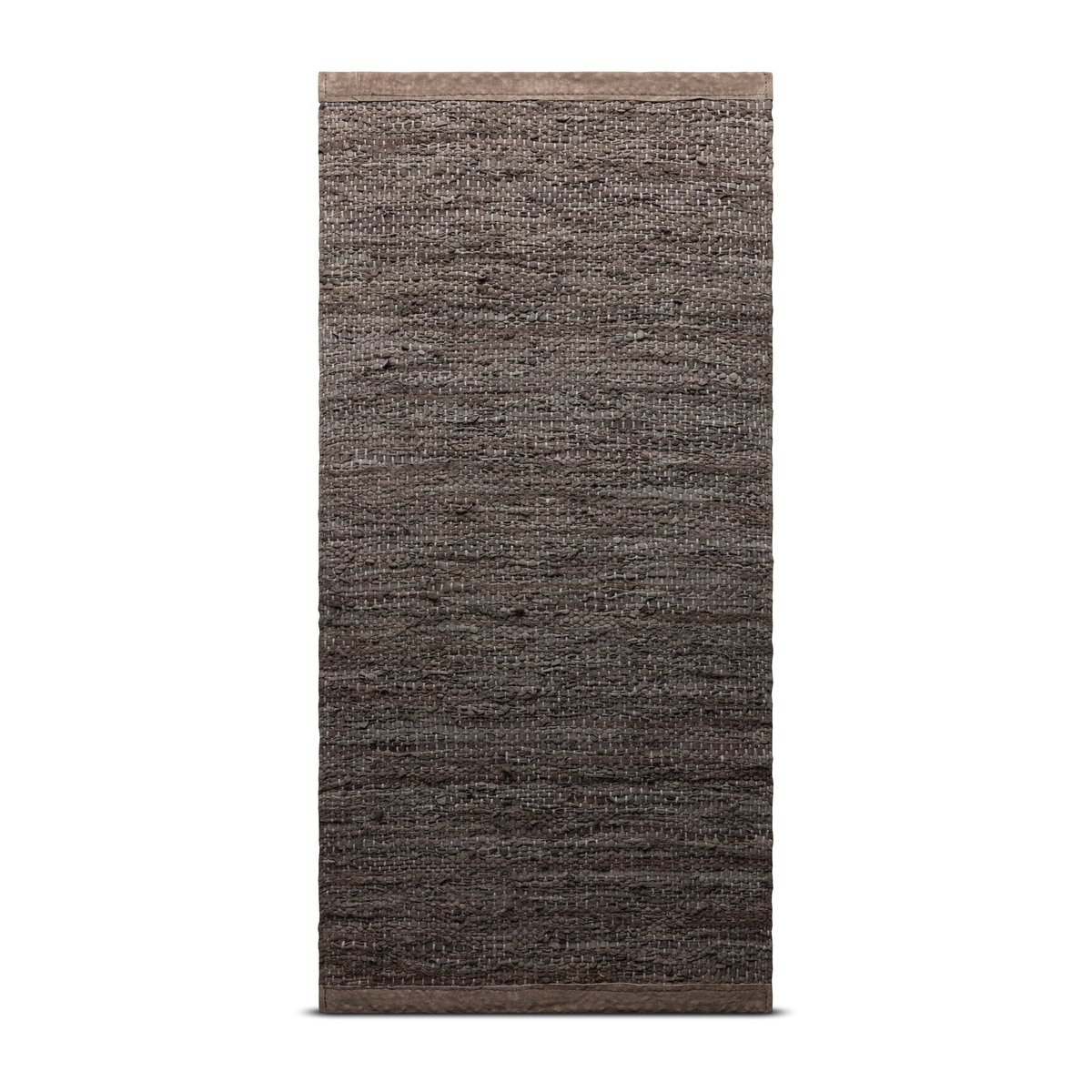 Rug Solid Leather måtte 65x135 cm Wood (brun)