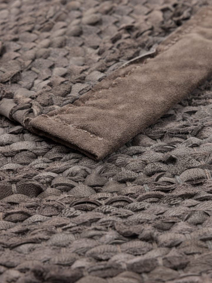 Leather måtte 65x135 cm, Wood (brun) Rug Solid