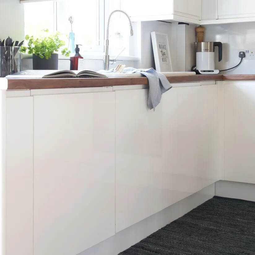 Leather måtte 75x200 cm, dark grey (mørkegrå) Rug Solid