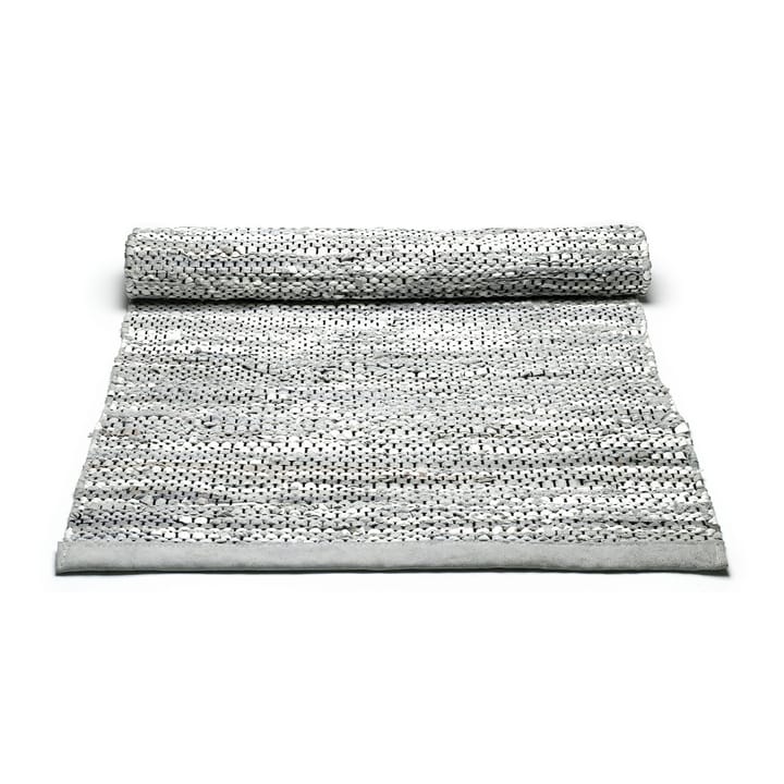 Leather måtte 75x200 cm, light grey (lysegrå) Rug Solid