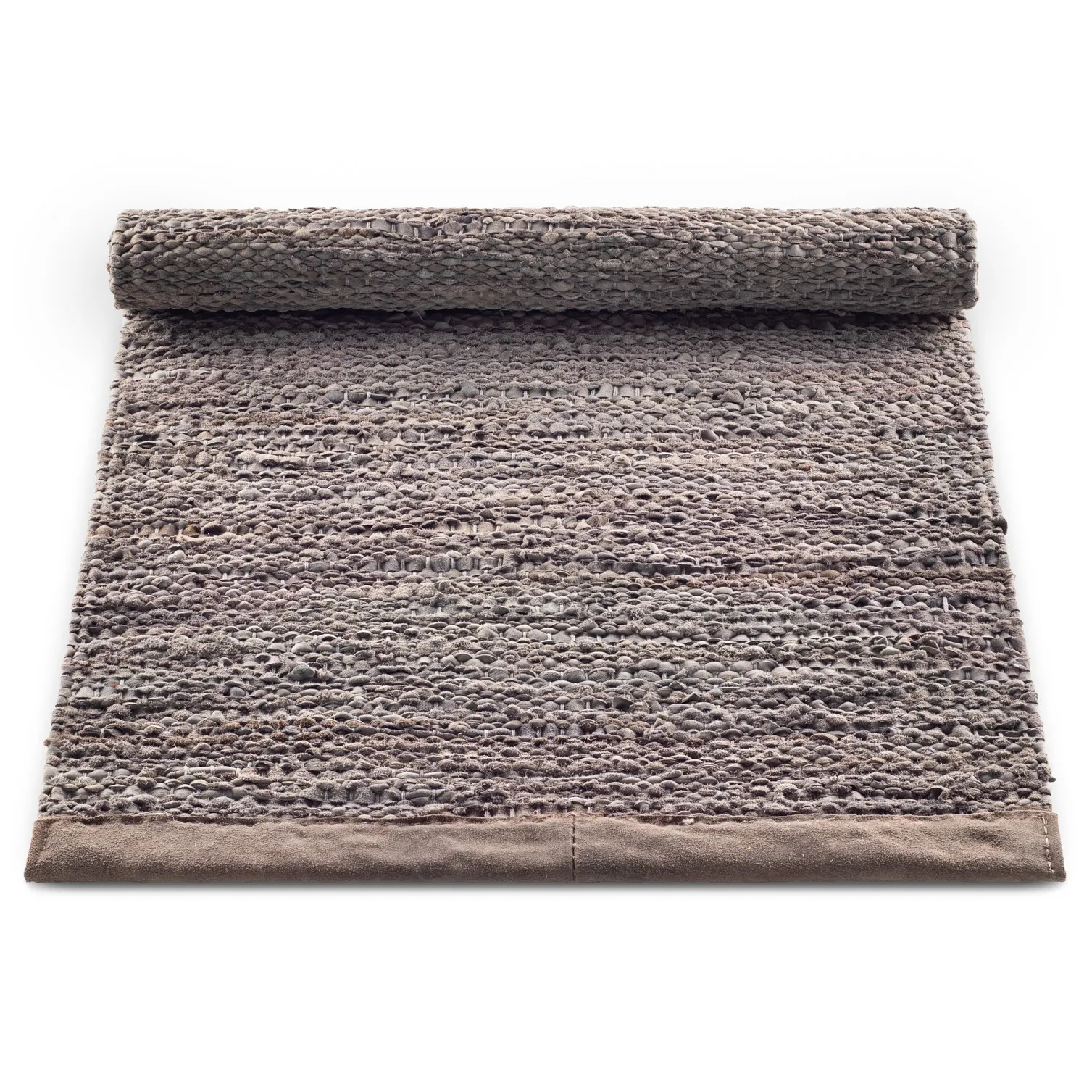 Leather måtte 75x200 cm, Wood (brun) Rug Solid