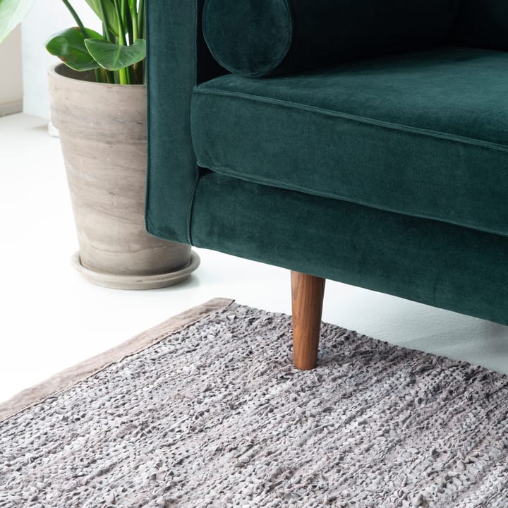 Leather måtte 75x200 cm, Wood (brun) Rug Solid
