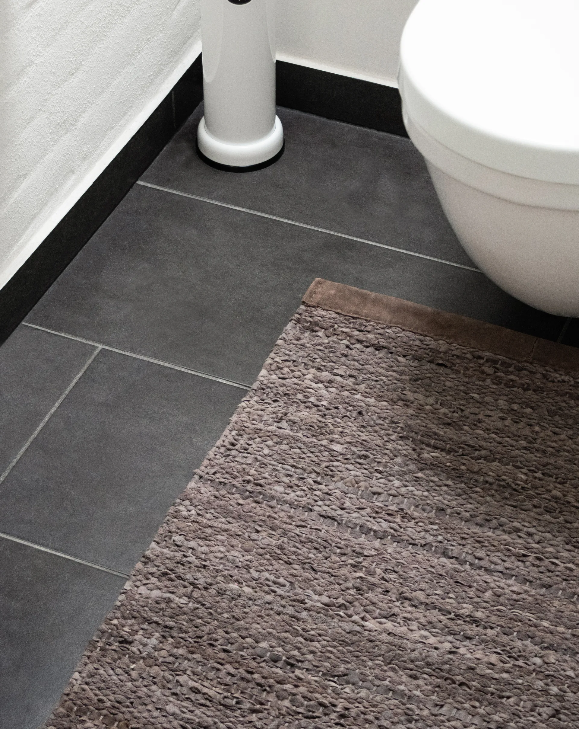 Leather måtte 75x200 cm, Wood (brun) Rug Solid