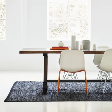 Leather måtte 75x300 cm - black (sort) - Rug Solid