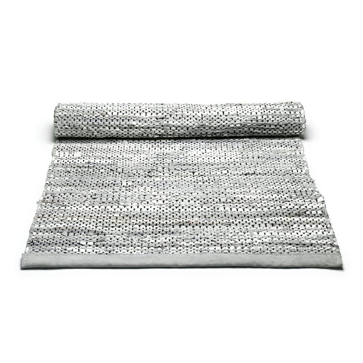 Leather måtte 75x300 cm, light grey (lysegrå) Rug Solid