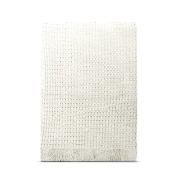 Stockholm bomuldsplaid 130x180 cm - Champagne beige - Rug Solid