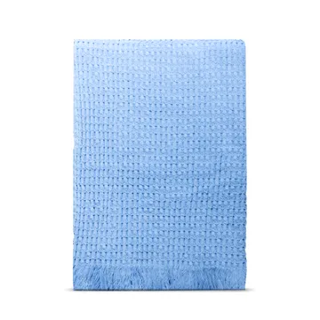 Stockholm bomuldsplaid 130x180 cm - Millenium blue - Rug Solid