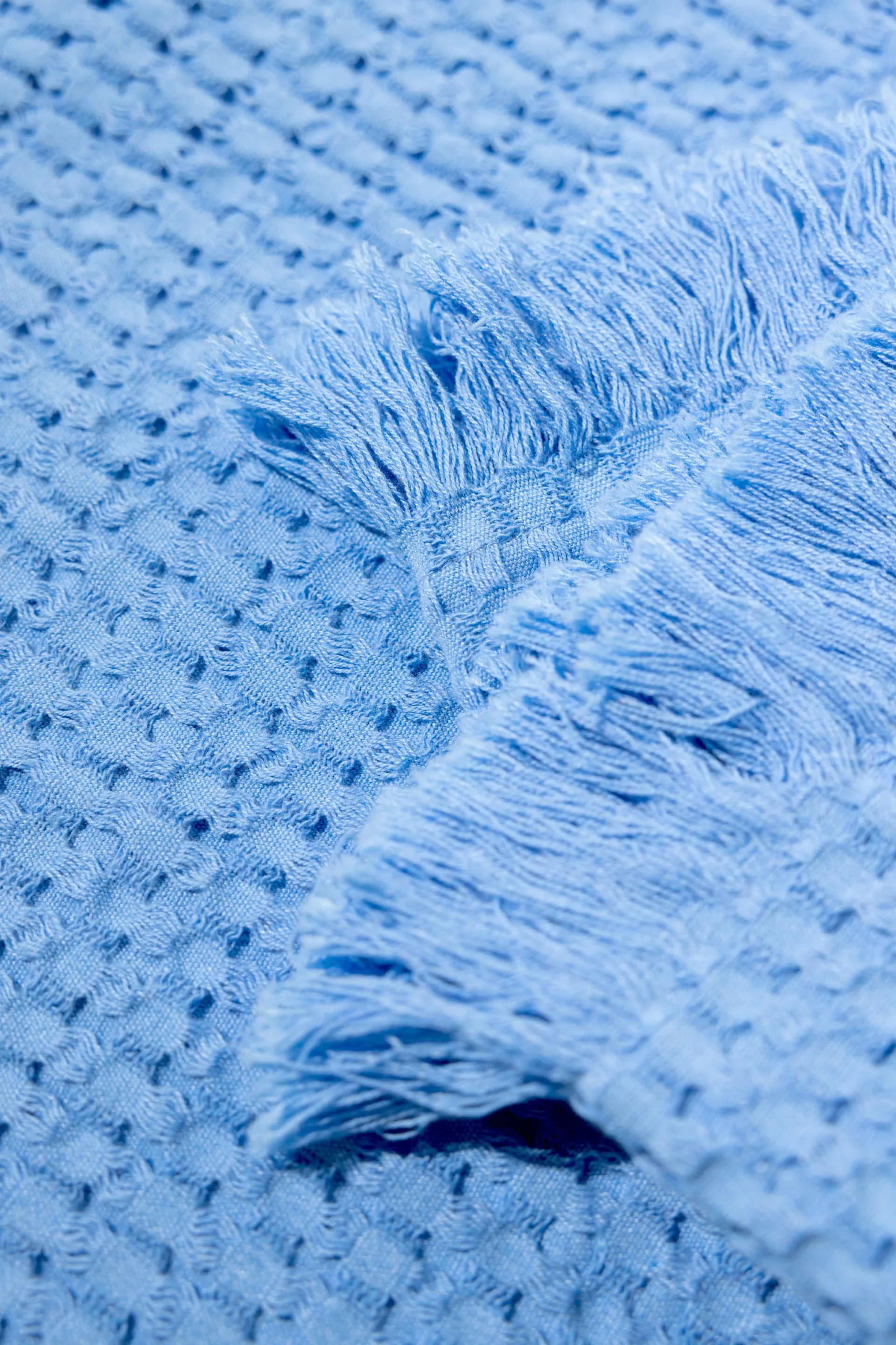 Stockholm bomuldsplaid 130x180 cm, Millenium blue Rug Solid