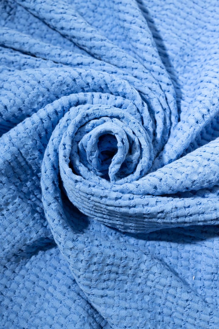 Stockholm bomuldsplaid 130x180 cm, Millenium blue Rug Solid