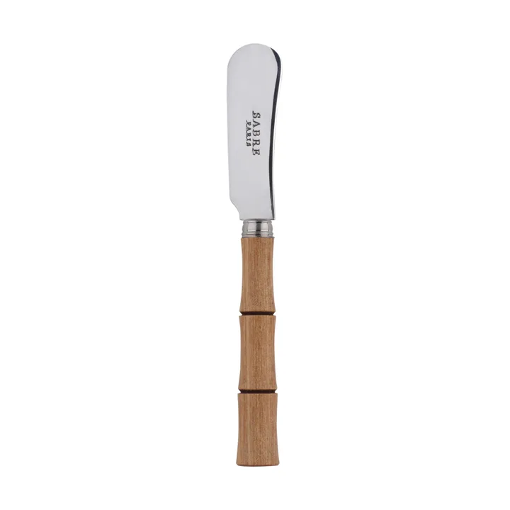 Bamboo shape smørkniv 14 cm - Light wood laminated - SABRE Paris