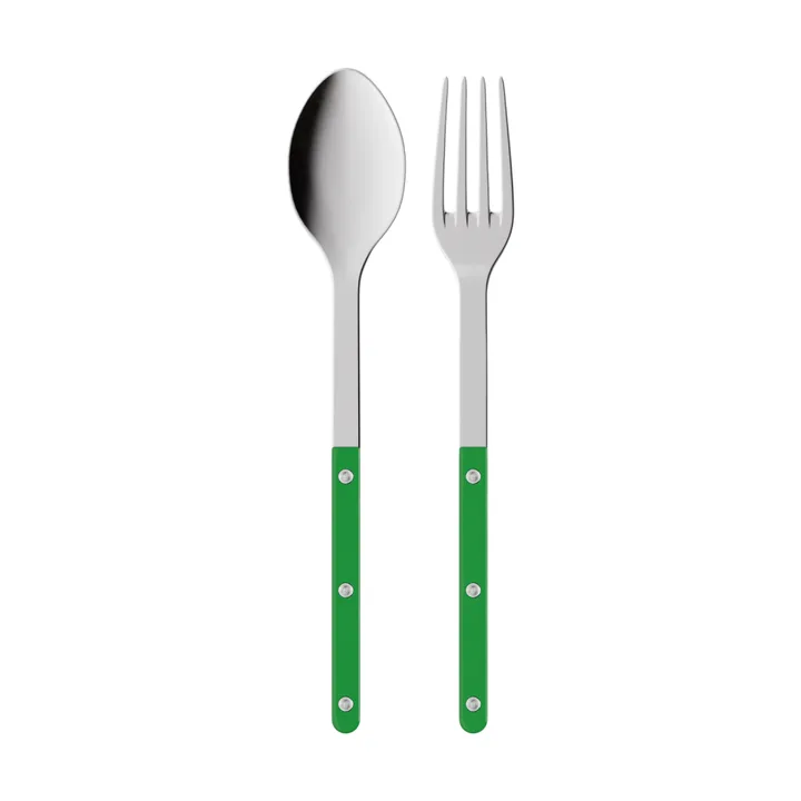 Bistrot solid serveringsbestik 2 dele - Garden green - SABRE Paris