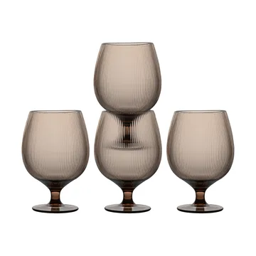 Billi ølglas 50 cl 4-pak - Brun - Sagaform