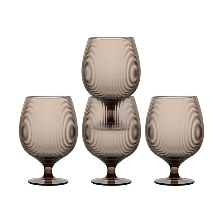 Billi ølglas 50 cl 4-pak - Brun - Sagaform