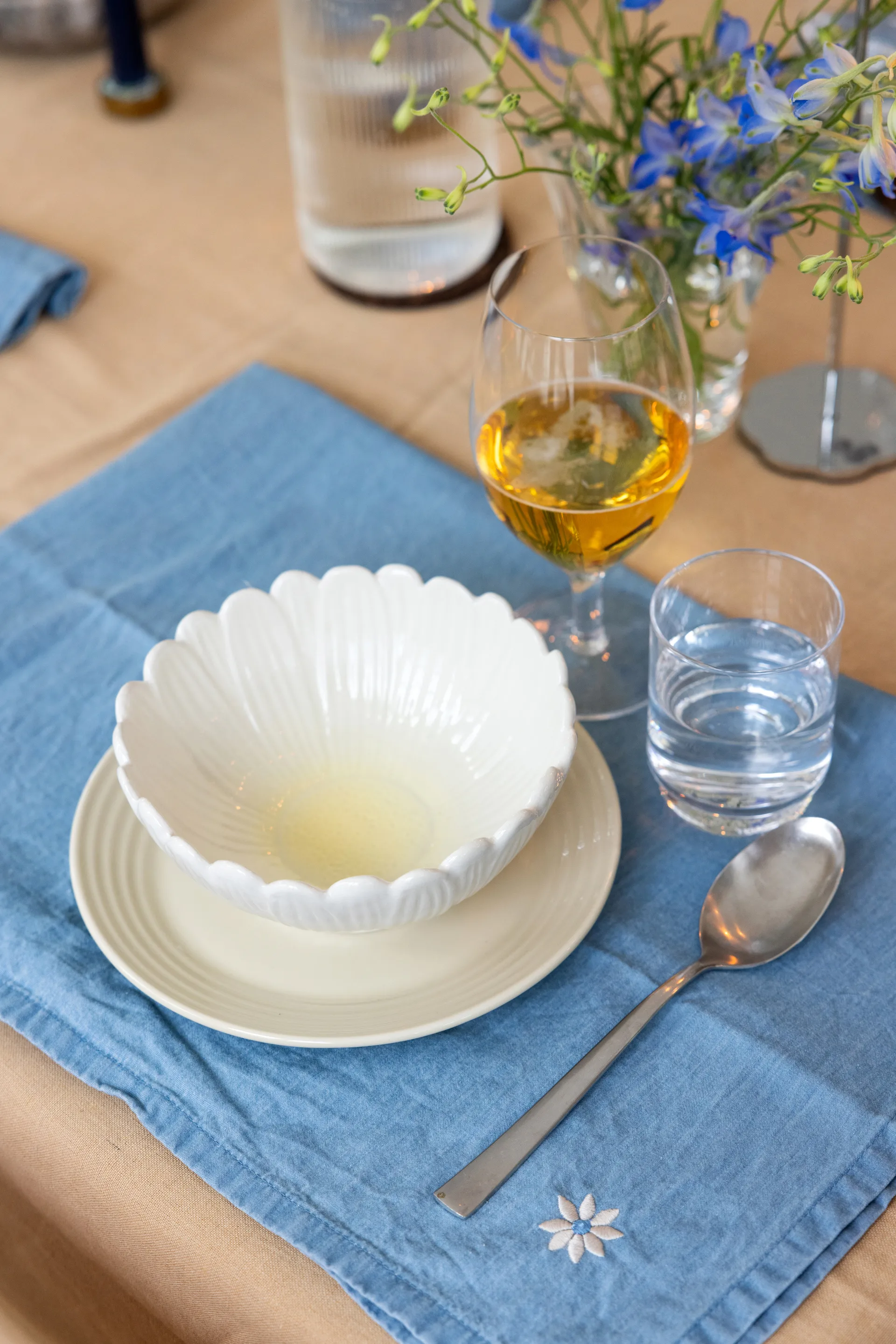 Dagny dyb skål lille Ø16 cm, Hvid Sagaform